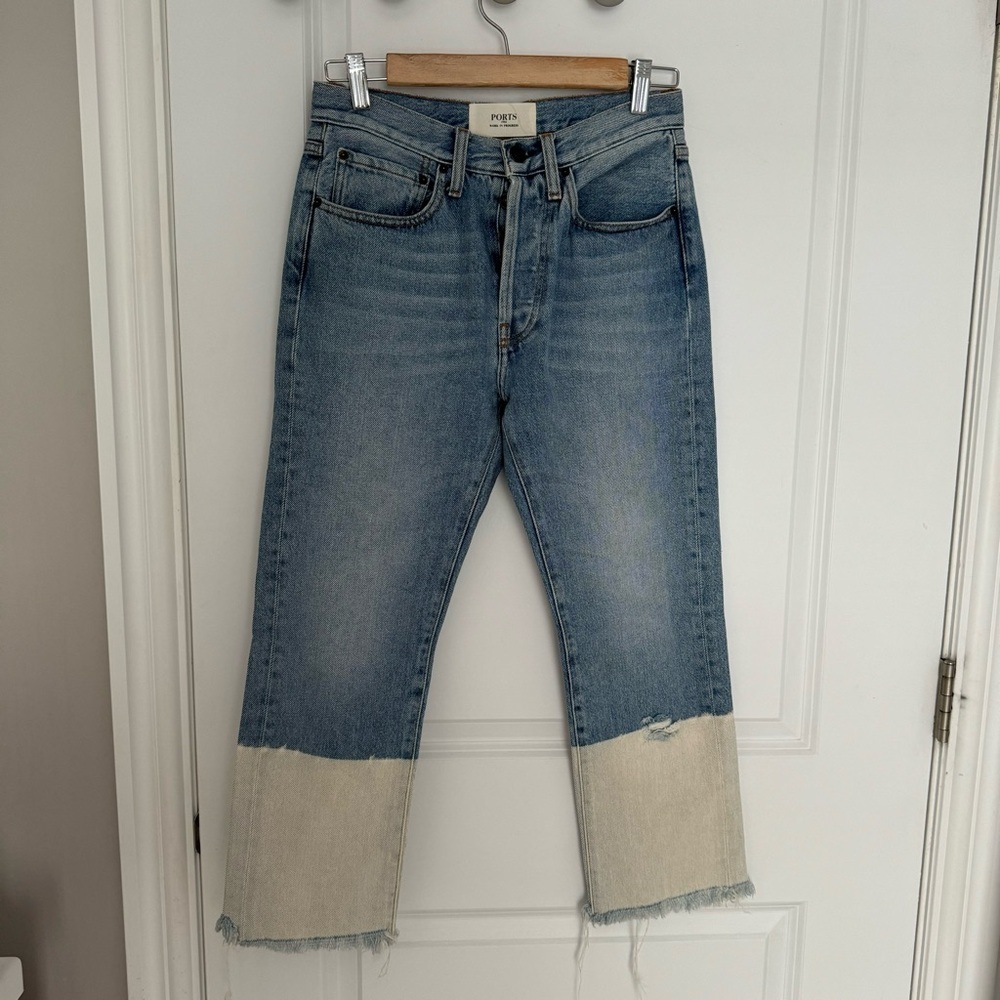 PORTS 1961 BLUE DENIM TWO TONE JEANS SIZE 25